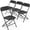 Black, variant on JOYMOR 10 Pack White Plastic Folding Chair, Indoor Outdoor Stackable Seat