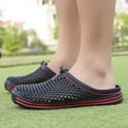 thumbnail image 6 of HNMKIU Mens Slippers Couples Fashion Solid Color Closed Toe Slippers for Men and Women Comfortable Breathable Outdoor Use Mens Shoes Black,6.5, 6 of 9