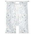 thumbnail image 2 of Sheer Curtains 84 Inches Long 2 Panels, Abstract Blue Bare Tree Shell on White Rod Pocket Curtain Voile Draperies, Summer Ocean World Light Filtering Window Treatment for Living Room Kitchen Bedroom, 2 of 8