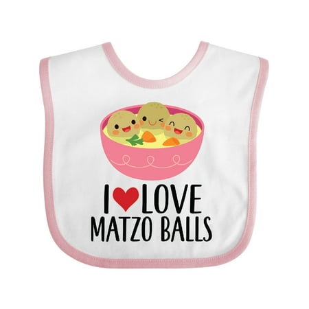 

Inktastic I Love Matzo Balls Gift Baby Boy or Baby Girl Bib