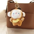 thumbnail image 6 of Anvazise 11cm Plush Key Ring PP Cotton Filling Cozy Touch Soft Cute Cartoon Doll Plush Toy Bag Decoration Creative Stuffed Animal Doll Pendant Plush Monkey Keychain Girls Toy Gifts Monkey, 6 of 11