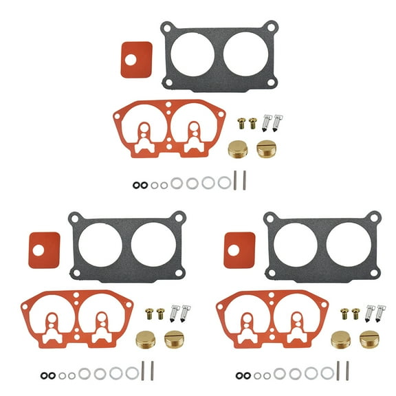 3PCS Carburetor Rebuild Kits Fit for 1986-1995 Yamaha Outboard V-6 150 175 200 225 HP