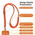 thumbnail image 3 of VENINGO 3-In-1 Phone Lanyard with Tether Tab & Loop Strap, Adjustable Anti Theft Phone Strap for Crossbody, Neck, Wrist -Universal for Smartphones, Travel, Running, Hiking - Orange, 3 of 7