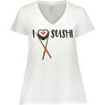 thumbnail image 3 of Inktastic Kawaii I love Sushi Women's Plus Size V-Neck T-Shirt, 3 of 5