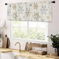thumbnail image 6 of Winter Snowflake Christmas Kitchen Valance Curtains 54W x 18L Rod Pocket Snow Xmas Gold Gray New Year Holiday Window Treatment for Living Room Bedroom Bathroom, 6 of 6