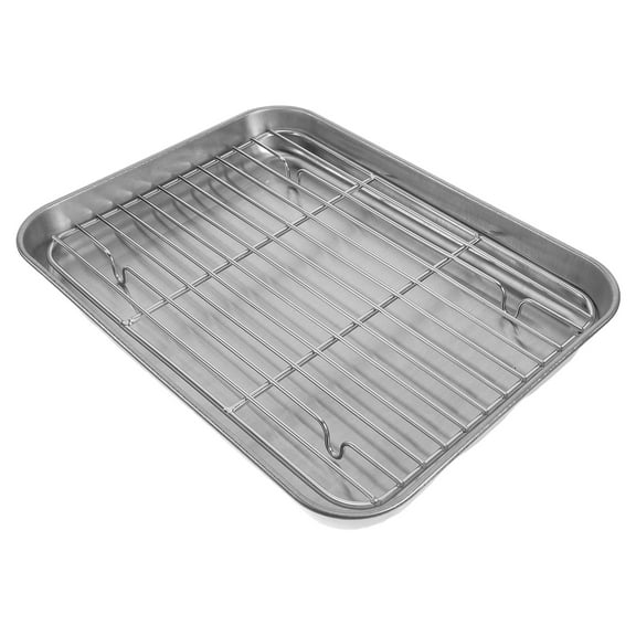 unbranded  Meat Platter for Grilling Turkey Tray Chicken Small Baking Silver