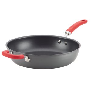 Rachael Ray 12.5" Hard-Anodized Nonstick Deep Frying Pan