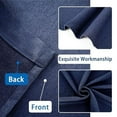 thumbnail image 4 of DriftAway Pinch Pleat Blackout Curtains 96 Inches Long Linen Curtains 2 Panels Set Faux Linen Textured Curtains for Bedroom Living Room Thermal Insulated Privacy Back Tab Window Drapes 52x96 Navy, 4 of 9