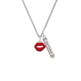 thumbnail image 2 of Delight Jewelry Silvertone Red Lips Silvertone Mother Daughter Bar Charm Necklace, 23", 2 of 4
