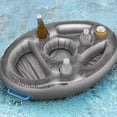 thumbnail image 2 of Flotador inflable de verano para beber cerveza, mesa enfriadora, flotador para jugar en el agua, bandeja para cerveza, cubo para fiestas, portavasos para fiestas en la piscina, 2 of 5