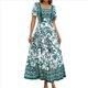 thumbnail image 3 of Vestido Informal, Fluido, con Estampado Floral Bohemio, de Corta y Corte Escalonado para Mujer (Verano 2025) Verde M, 3 of 9