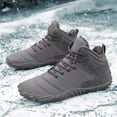thumbnail image 4 of Botas Nieve para Exteriores Botas Invierno Antideslizantes Terciopelo Cálidas Suela Gruesa Zapatos Descalzos Zapatos Casuales Algodón K03 (gris 46), 4 of 9