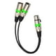 thumbnail image 1 of Cable divisor XLR de 11,81 pulgadas de aleación de zinc, cable de audio de micrófono balanceado para sonido Verde, 1 of 9