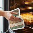 thumbnail image 3 of Farmhouse Sage Green Brown Pot Holders for Kitchen Heatproof Potholder, 3 Pack Country Vintage Wooden Hot Pads Multipurpose Oven Pads Cloth Potholders Trivet for Cooking Baking, 3 of 8