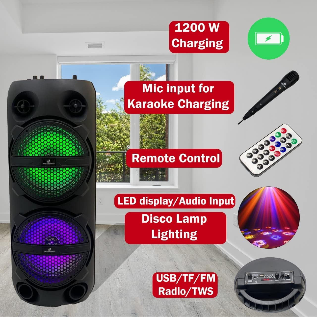 Max power hotsell bluetooth speaker