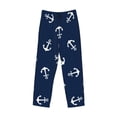 thumbnail image 4 of Daiia Nautical Themed Simple Anchors Men's Sleep Pant with Pockets and Drawstring,Pajama Pants-Medium, 4 of 9