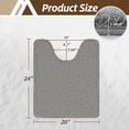 thumbnail image 2 of Toilet Rugs U-Shaped 24"x20",Soft Absorbent Bath Mat with Non-Slip TPR Backing, Machine Washable Shaggy Bath Rug for Toilet,Grey, 2 of 8