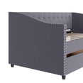 thumbnail image 5 of Christopher Knight Home Twin XL Upholstered Daybed with Tufted Back, Two Storage Drawers, Gray, 5 of 9