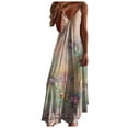 thumbnail image 1 of TJAZFJPA Robe Chandail en Molleton Femme Été Sexy Col en V Bretelles Longue Robe Mode Imprimée Vacances Plage Robe Longue Plage Robes Courtes Été pour Femmes, 1 of 5