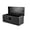 Black with orange stripes, variant on Heavy Duty Steel Truck Bed Toolbox - Weatherproof, Lockable Split Lift, Grooved Lid - Gas-Shock Assisted, Secure Storage Chest for Pickup, Trailer, RV, Flatbed, Tradesman, Durable Utility Vault