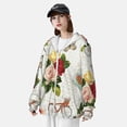 thumbnail image 5 of Goofa Vintage Bike Flower Butterfly Printed Women's UPF 50+ Sun Protection Hoodie Jacket Lightweight Long Sleeve Sun Shirt for Women with Pocket Hiking Outdoor-3X-Large, 5 of 9