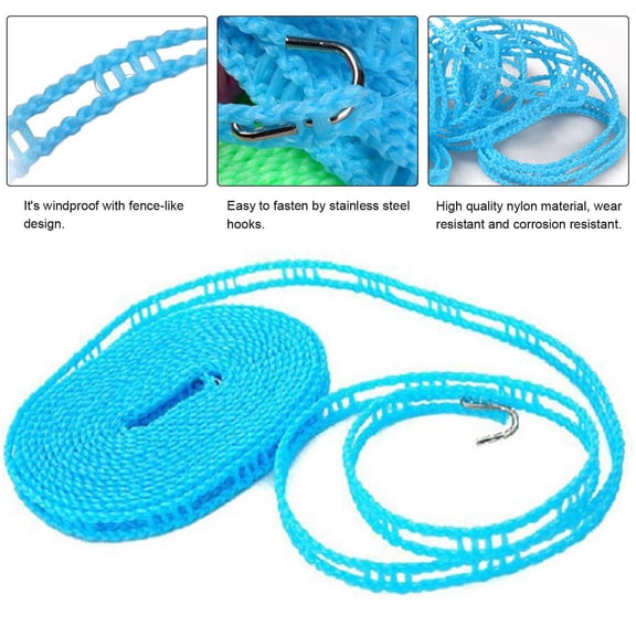 Clerance! PawCasa Windproof Clothesline Hanging Rope Clothes V3 Hangers K2I1 Prof F8N1 J3K1 S