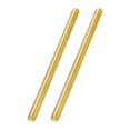 thumbnail image 1 of Uxcell 2Pack M6x100mm Fully Threaded Rod, Brass Right Hand All Thread Screw Studs for Furniture Assembly Fastening, 1mm Pitch, 1 of 6