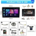 thumbnail image 6 of Podofo 2+64G for Toyota RAV4 2007-2011 Wireless Carplay Android Auto Mirror Link 10'' Touchscreen Car Stereo Radio Android 13 WIFI GPS FM Bluetooth Hifi USB,AHD Backup Camera, 6 of 11
