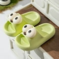 thumbnail image 2 of Staki Toddler Slides Boys Cloud Slides for Kid Shower Slippers Bathroom Pool Sandals Boys Comfy Thick Sole Slippers Summer Non-Slip Beach Shoes(Green,12 Little Kid), 2 of 6
