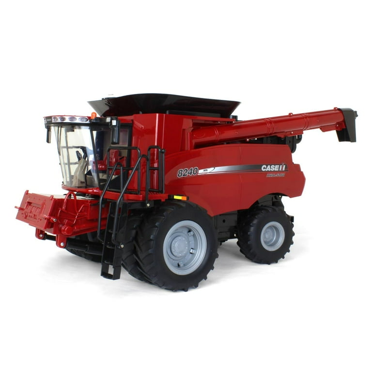 ERTL 1 16 Big Farm Case IH 8240 Combine with Grain Head Corn Head Set 47391