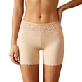 thumbnail image 2 of Women's Cooling Slip Shorts for Under Dresses Anti Chafing Shorts - 4-Way Stretch Nylon, Stay-Put Lace, Thin Waist,Complexion 2XL, 2 of 6