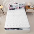 thumbnail image 4 of Erosebridal Ink Landscape Zipper Full Size Comforter Sets with Fitted Sheet and 2 Pillowcases,Cherry Blossom Fuji Mountain Print Zipper Bedding Set For Boys,Reversible,4 Pieces, 4 of 7