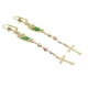 thumbnail image 1 of Aretes largos San Judas Tadeo, oro laminado 18k, con cruz, 1 of 5