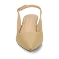 thumbnail image 6 of Journee Womens Sylvia Sling Back Covered Block Heel Pumps, Widths Available, 6 of 9