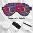 thumbnail image 4 of Cauagu Colorful Snake Print Sleep Eye Mask, Blindfold Eye Sleep Shade Cover with Elastic Strap/Headband Eye Cover Eyeshade for Night Sleeping/Travel Nap, 4 of 7