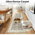 thumbnail image 3 of Runner Rug 2x6 Kitchen, Rugs Runners Machine with Washable Non Slip Backing for Hallway Stair Runner Rug Indoor Entryway Laundry Room, Brown+Beige, 3 of 18