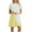 Yellow, variant on Bigersell Women Mini Short Swing Dress Summer Casual Loose Short Sleeve Round Neck Mini Dress Color Block Printed A-Line Beach Sundresses, Pink 3XL