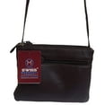 thumbnail image 3 of Genuine Leather Womens Purse Double Zipper Top Pockets Crossbody Shoulder Bag for Ladies, 3 of 56