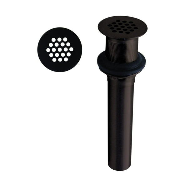 Westbrass D411-2-12 Grid Strainer Lavatory Drain with Overflow Holes - Exposed, Oil Rubbed Bronze