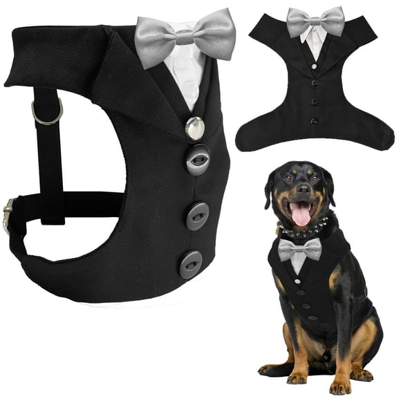 Esmoquin de perro para uso diario, disfraz de boda con pajarita para perros