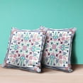 thumbnail image 5 of HomeRoots 482097 5 x 26 x 26 in. White & Blue Blown Seam Floral Indoor & Outdoor Throw Pillow, 5 of 5
