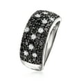 thumbnail image 3 of Ross-Simons 1.50 ct. t.w. Black and White Diamond Ring in Sterling Silver, Women's, Adult, 3 of 5