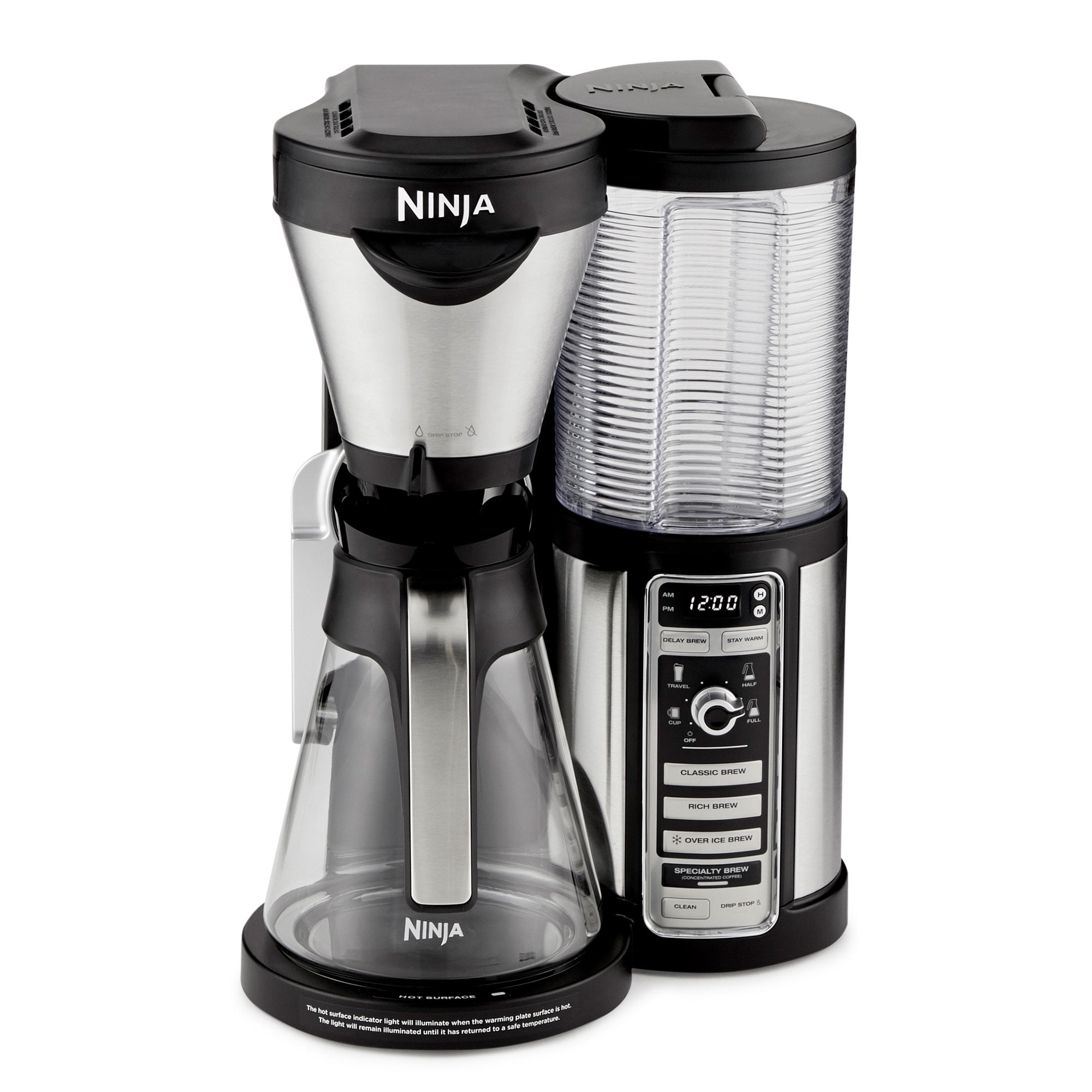 Ninja CF080 Coffee Bar Auto IQ 1 Touch Intelligence Brewer Maker w Glass Carafe
