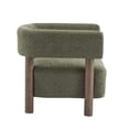 thumbnail image 4 of Fauteuil d'appoint Noble House en tissu bouclé, vert olive, 4 of 9