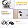 thumbnail image 2 of MYG for Zinc Alloy Cam Lock with Keys for Computer Desk Cabinet Mailbox Drawer Cupboard Locker Security Silver Plated for Durable Hardware, 2 of 10