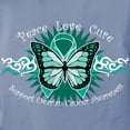 thumbnail image 3 of CafePress - Ovarian Cancer Butterfly T Shirt - Womens Comfort Colors® Shirt, 3 of 4