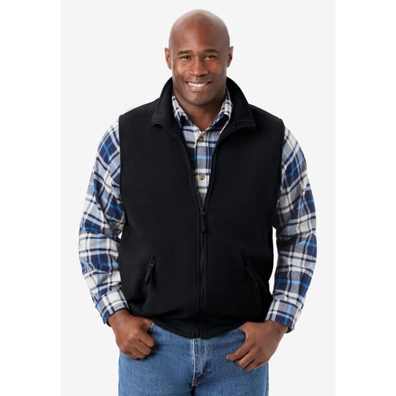 KingSize Men's Big & Tall Explorer Plush Fleece Zip Vest