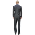 thumbnail image 3 of Antonio Uomo Men’s Suit Set – Slim Fit 2 Piece Single Breasted Double Button Jacket Pants for Business Wedding Dress Suits Charcoal 54, 3 of 7