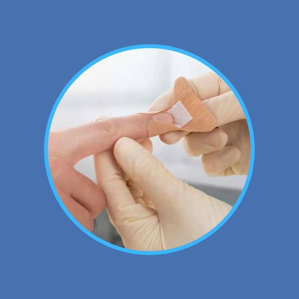 1.75" x 3" Fingertip Soft Flexible Fabric Adhesive Bandages 50/Box (10 Boxes) (MS-26160)