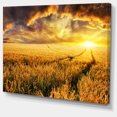 thumbnail image 2 of Amazing Sunset over Yellow Field - Landscape Canvas Art Print, 2 of 4